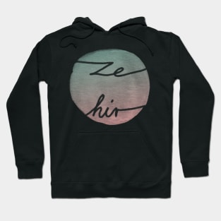 Ze Pronoun Pride Hoodie